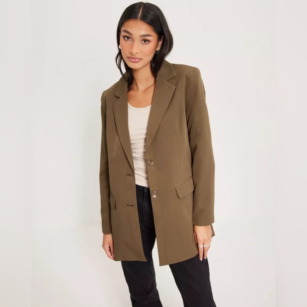 🌺Only Tailoring ONLELLY LIFE L/S BOYFRIEND BLAZER CC TLR in Cub Brown